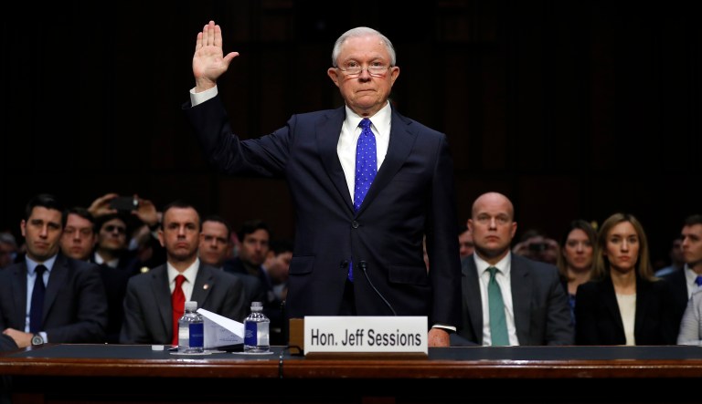 A number of Democrats have called on Attorney General Jeff Sessions to return to Capitol Hill, under oath, to testify, after documents unsealed this week appear to dispute his prior testimony in which he denied knowing about a proposed meeting with Russians and former Trump campaign staff. (AP Photo/Carolyn Kaster)