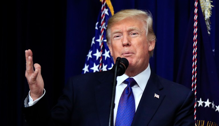 White House press secretary Sarah Sanders confirmed that President Trump will speak to those attending the March for Life on Wednesday, noting that he will speak to the crowd via satellite from the Rose Garden. (AP Photo/Manuel Balce Ceneta)