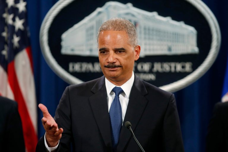 Attorney General Eric Holder takes questions earlier this week during a news conference at the Justice Department in Washington (AP Photo/Charles Dharapak, File)