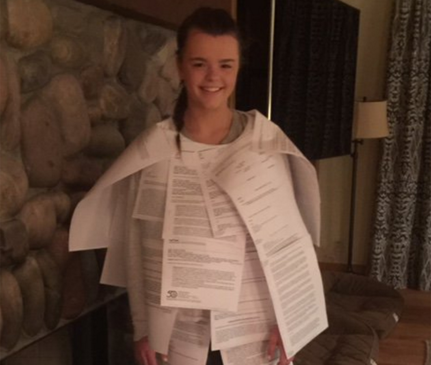 PHOTO: Liz Cheney’s daughter went as Hillary Clinton’s deleted emails for Halloween