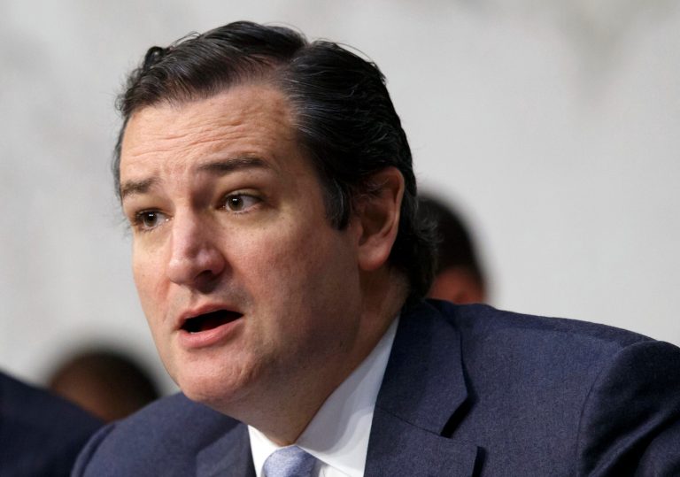 FILE - This April 30, 2014 file photo shows Sen. Ted Cruz, R-Texas speaking on Capitol Hill in Washington. Cruz, a potential Republican presidential contender in 2016 is questioning whether President Barack Obama used a federal agency to impose an economic boycott on Israel after the Federal Aviation Administration banned U.S. airline flights to Tel Aviv because of safety concerns amid fighting between Israel and Hamas. (AP Photo, J. Scott Applewhite, File)