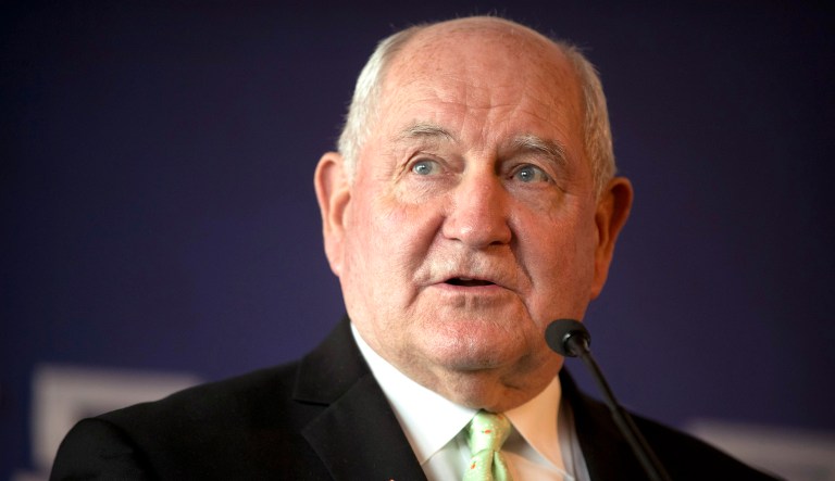 Secretary of Agriculture Sonny Perdue is the designated survivor for this year's State of the Union address. (AP Photo/Mark Schiefelbein, Pool)