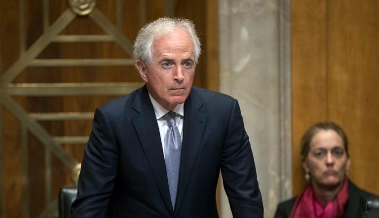 Corker, who is not running for re-election, said the hearing is part of the Senate's examination of war powers. (AP Photo/J. Scott Applewhite)