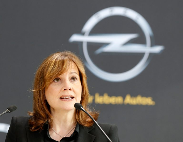 New CEO of General Motors Mary Barra speaks during a press conference at the Opel car factory in Ruesselsheim, Germany, Monday, Jan. 27, 2014. Barra is stressing the company's support for its struggling Opel subsidiary in Europe. Barra said it was 