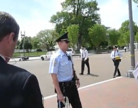 Video: Police Bar Press From DADT Protest Near White House
