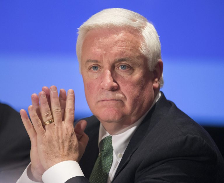 Gov. Tom Corbett is under pressure to embrace the expansion from Democratic lawmakers, labor unions, hospital executives, advocates for the poor, and even some Republican lawmakers in the GOP-controlled Legislature. (AP Photo/Manuel Balce Ceneta, File)