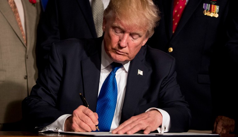 The latest slate of nominations comes weeks after Trump faced criticism for nominating a disproportionate number of male U.S. Attorneys (41) versus women (one). (AP Photo/Andrew Harnik)