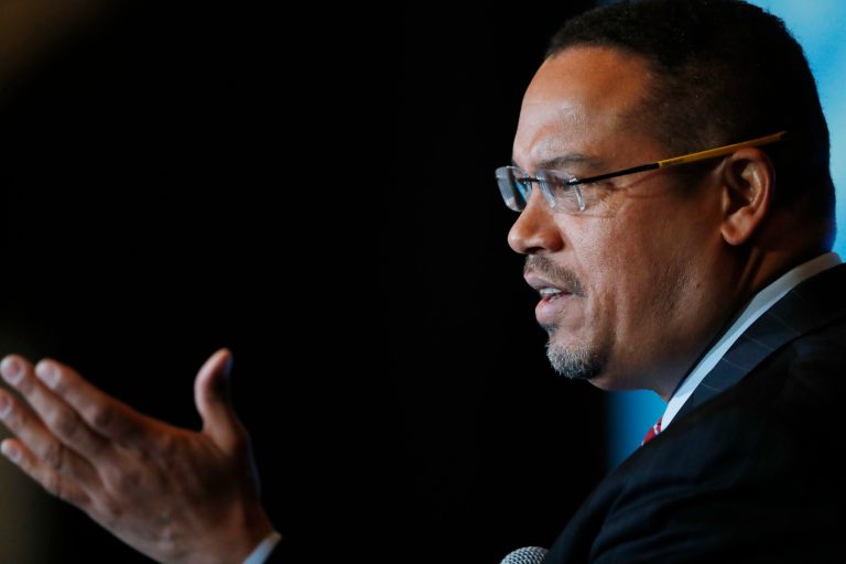 Democratic Rep. Keith Ellison, a liberal who is running for chairman of the Democratic National Committee, said Monday he won't attend Donald Trump's inauguration. (AP Photo/David Zalubowski)