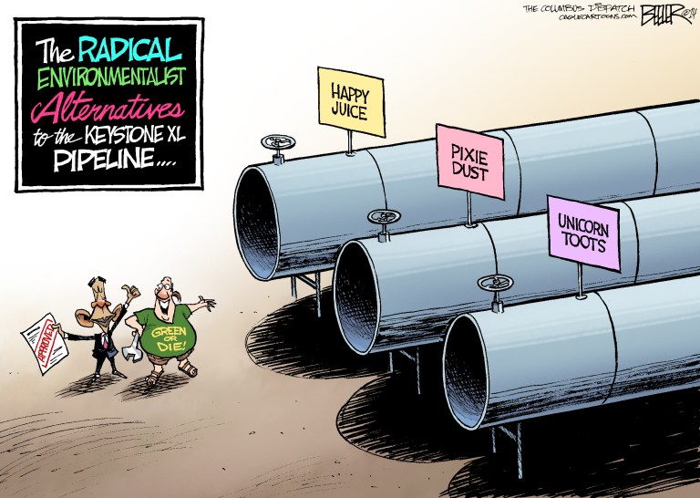 Editorial cartoons: Pipeline alternatives