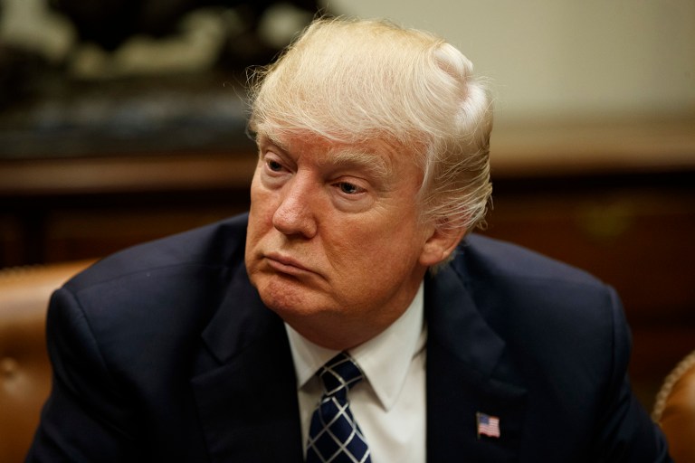 A new poll suggests that President Trump's support among Republican voters is sliding, even among his uncommonly loyal following. (AP Photo/Evan Vucci)