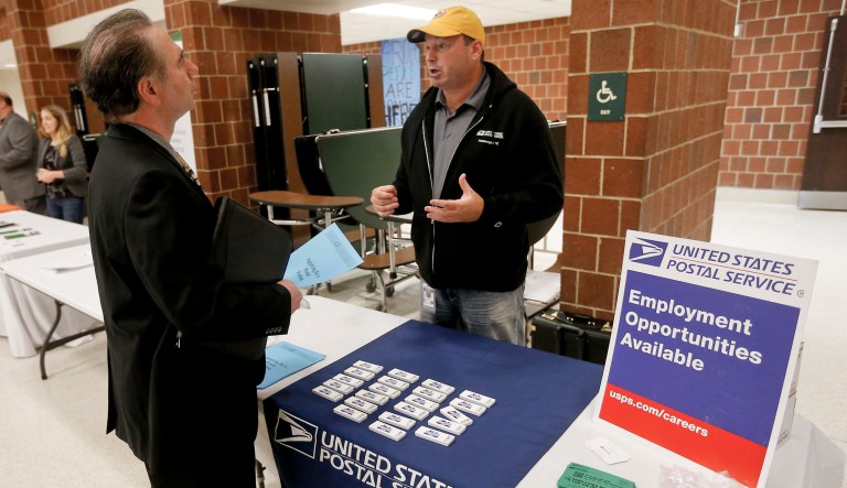 Forecasters had expected jobless claims to drop only slightly from the previous week's level of 250,000. (AP Photo/Keith Srakocic)
