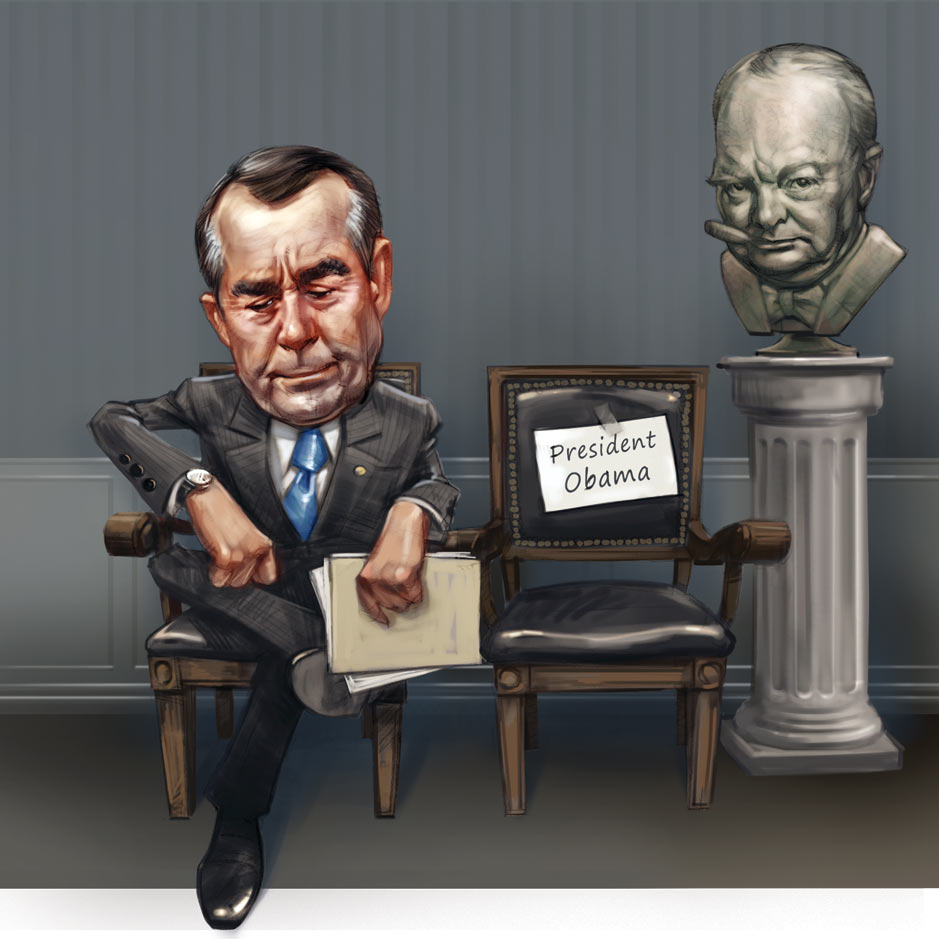 Churchill  Returns to the  Capitol