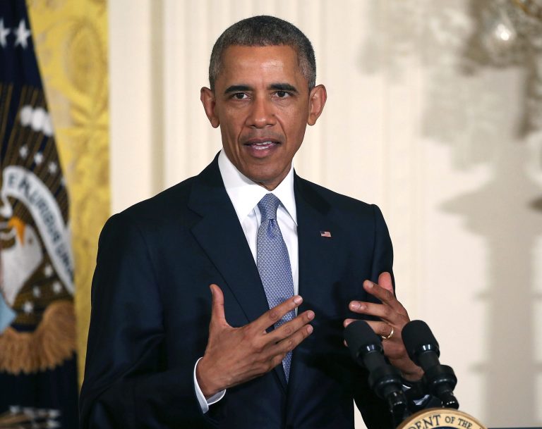 President Obama speaks during a conference in the East Room of the White House July 13, 2015 in Washington. (Photo by Mark Wilson/Getty Images)