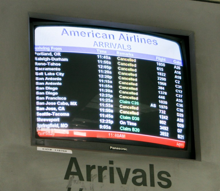 Commercial airline customers could find flight schedules severely disrupted if hackers play havoc with a new Federal Aviation Administration control system. (AP Photo)
