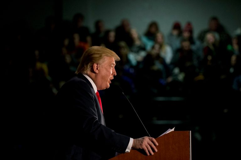 Bush super PAC complained about the overlap between Trump's business and his presidential campaign. (AP Photo/Jae C. Hong)