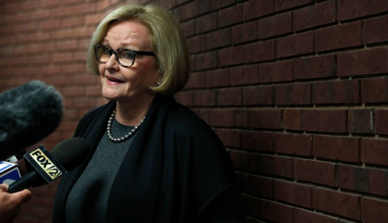 At the end of a survey, McCaskill asked for a donation, boasting to supporters, 