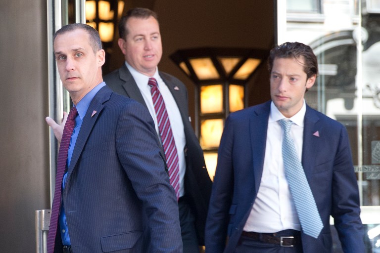 After the announcement, Corey Lewandowski's Wikipedia page temporarily read: 