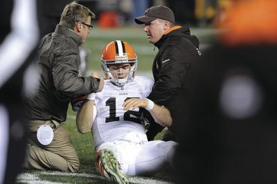 Don Wright/APBrowns quarterback Colt McCoy didn't play again in 2011 after suffering a concussion against the Steelers in Week 14.