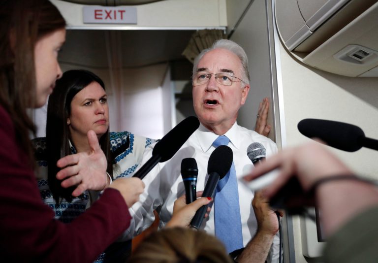 Health and Human Services Secretary Tom Price flew in private jets on five separate occasions to carry out official business last week, costing tens of thousands of dollars more than a commercial travel bill and breaking away from the status quo of previous secretaries. (AP Photo/Carolyn Kaster)