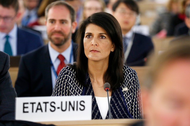 Haley said that the U.S. will not 