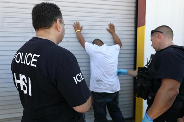 Special agents with U.S. Immigration and Customs Enforcementâs (ICE) Homeland Security Investigations (HSI) executed criminal search warrants at a North Texas business.  HSI also arrested more than 100 company employees on federal immigration violations who were unlawfully working in the United States at the trailer-manufacturing business.
