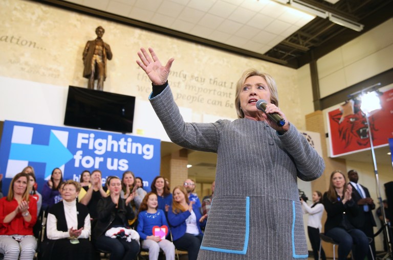 "The election of Hillary Clinton is an event that we would welcome for its historical importance, and greet with indescribable relief," the editors wrote. (AP Photo/Andrew Harnik)