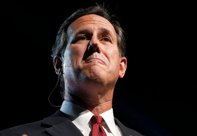 Republican presidential candidate, former Pennsylvania Sen. Rick Santorum, speaks during the Western Conservative Summit in Denver, Friday, June 26, 2015. (AP Photo/Brennan Linsley)