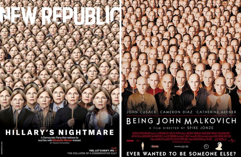 The New Republic magazine imagines Hillary Clinton's political 