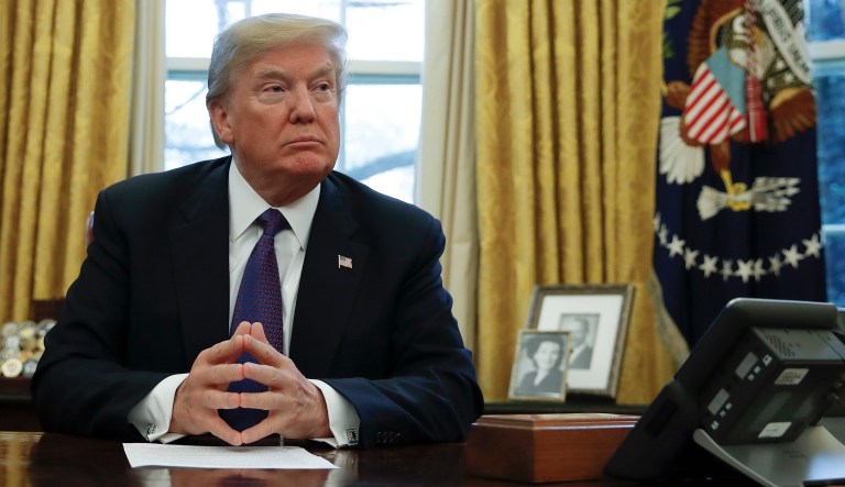 Unlike some of his predecessors, President Trump has a healthy affinity for the people he serves. (AP Photo/Carolyn Kaster)