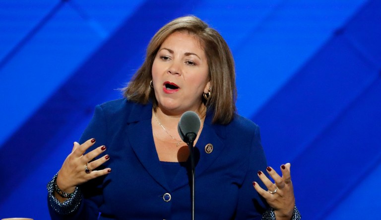 Rep. Linda Sanchez, D-Calif., says it's time for House Minority Leader Nancy Pelosi and other veteran leaders to make way for a new generation of Democratic leaders. (AP Photo/J. Scott Applewhite)