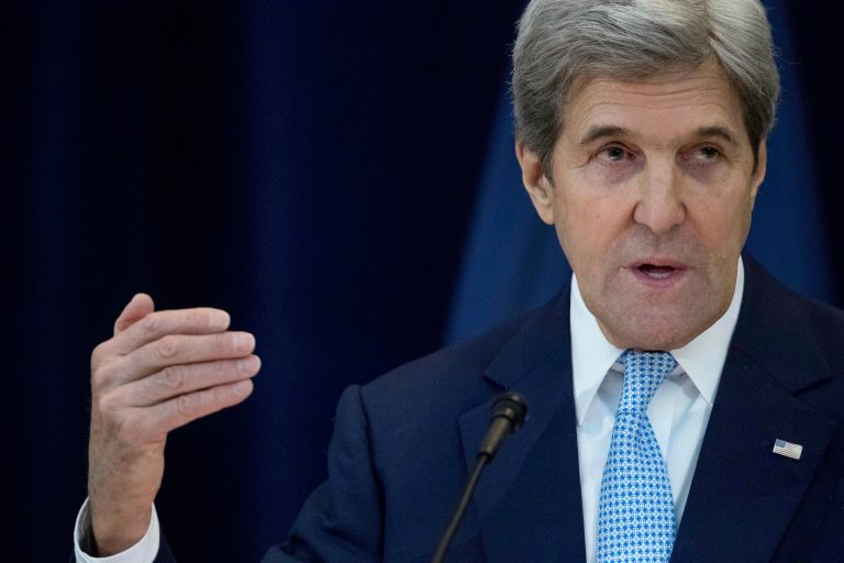 Secretary of State John Kerry warned the incoming Trump administration not to slash funding for his department. (AP Photo/Andrew Harnik)