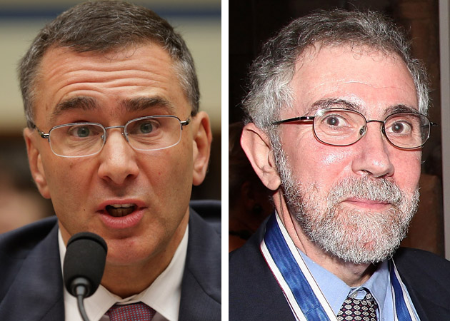 When Jonathan Gruber, left, and Paul Krugman actually practiced economics, they both opposed the minimum wage. (Getty images photos)