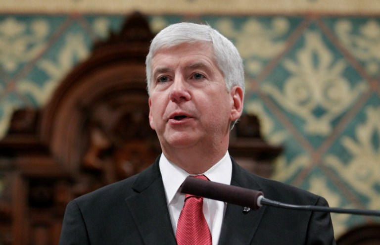Rick Snyder said the former head of the Michigan Department of Environmental Quality's Drinking Water and Municipal Assistance unit was fired earlier in the day. (AP Photo)