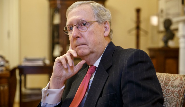 Senate GOP leadership is opting to pass a 2015 bill that gutted Obamacare while Congress can think of a replacement. (AP Photo/J. Scott Applewhite)