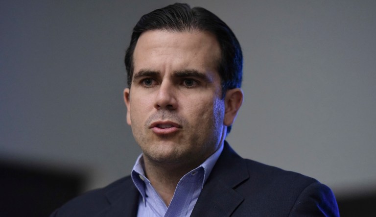 Ricardo Rossello, governor of Puerto Rico, is downplaying the island's debt crisis as he makes his pitch for U.S. statehood, and says that not only does the island territory have a plan to service its debt. (AP Photo/Carlos Giusti)