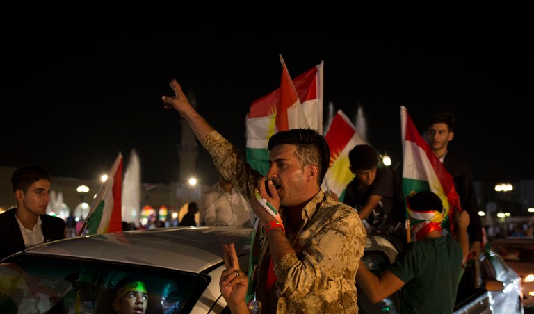While Israel immediately supported the Kurdish bid for independence, Turkish President Recep Tayyip Erdogan tried to extort Israel to withdraw its support, and threatened to end the process of normalization unless it does so. (AP Photo/Bram Janssen)