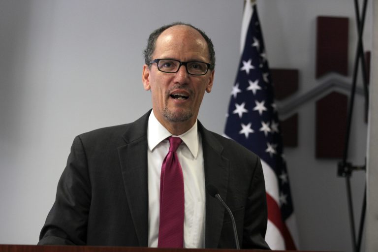 Labor Secretary Thomas Perez is emerging as the new leading candidate for attorney general. (AP Photo)
