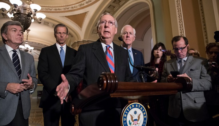 The Senate Majority leader named eight Republicans. (AP Photo/J. Scott Applewhite)