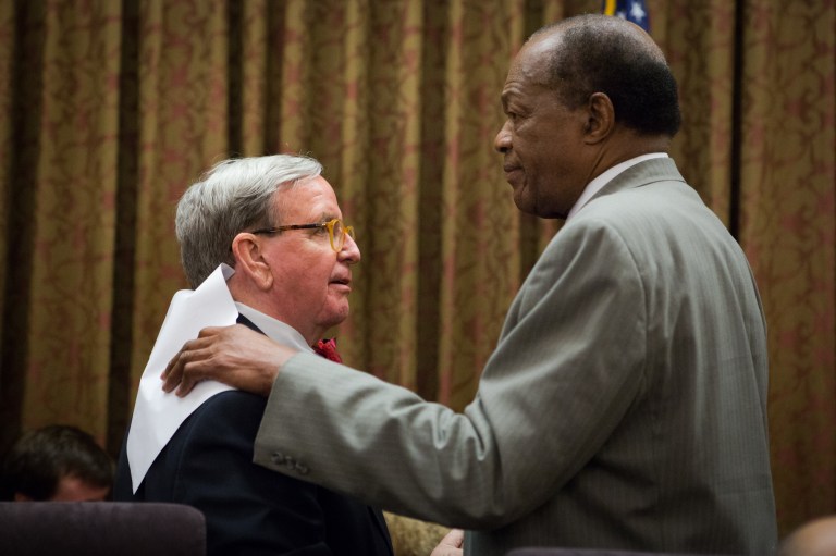 Ward 1 D.C. Councilman Jim Graham, left, led a Human Services oversight hearing that featured formerly homeless young people sharing their stories.(Photo: Graeme Jennings/Examiner file)