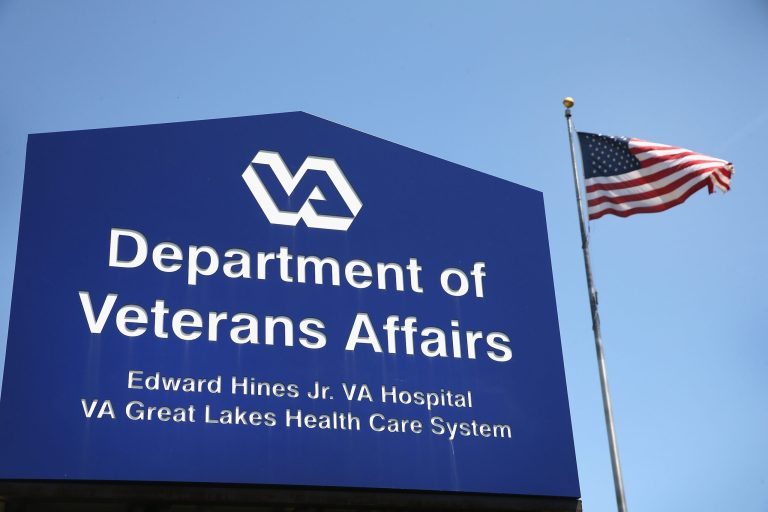 A sign marks the entrance to the Edward Hines Jr. VA Hospital on May 30, 2014 in Hines, Illinois. (Getty)