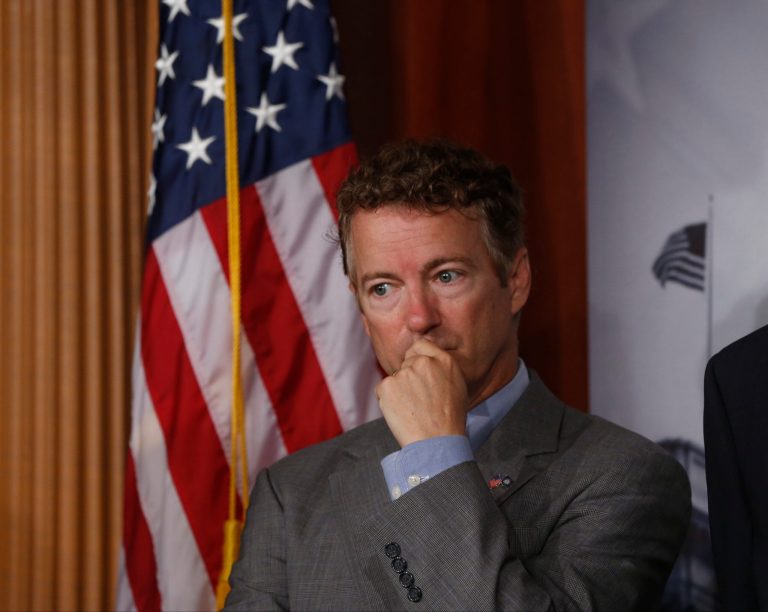 Sen. Rand Paul's attention-grabbing March filibuster on the Senate floor over the Obama administration's use of drones earned him respect across the political spectrum. (AP/Charles Dharapak)