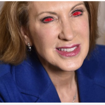 Pro-Hillary PAC Adds ‘Demon Eyes’ to Carly Photo