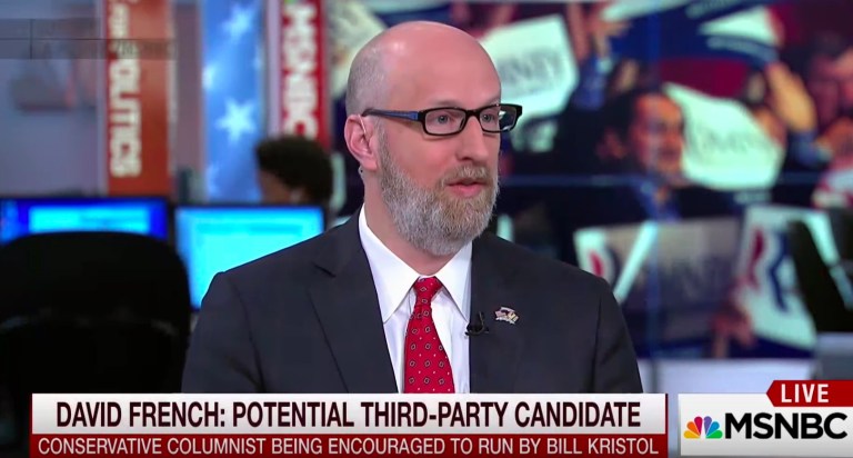 Whether David French emerges as an independent candidate for the presidency remains to be seen. (MSNBC)