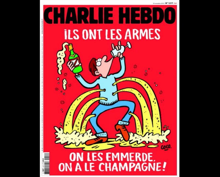 The image, released ahead of the magazine's publication Wednesday, reads: 