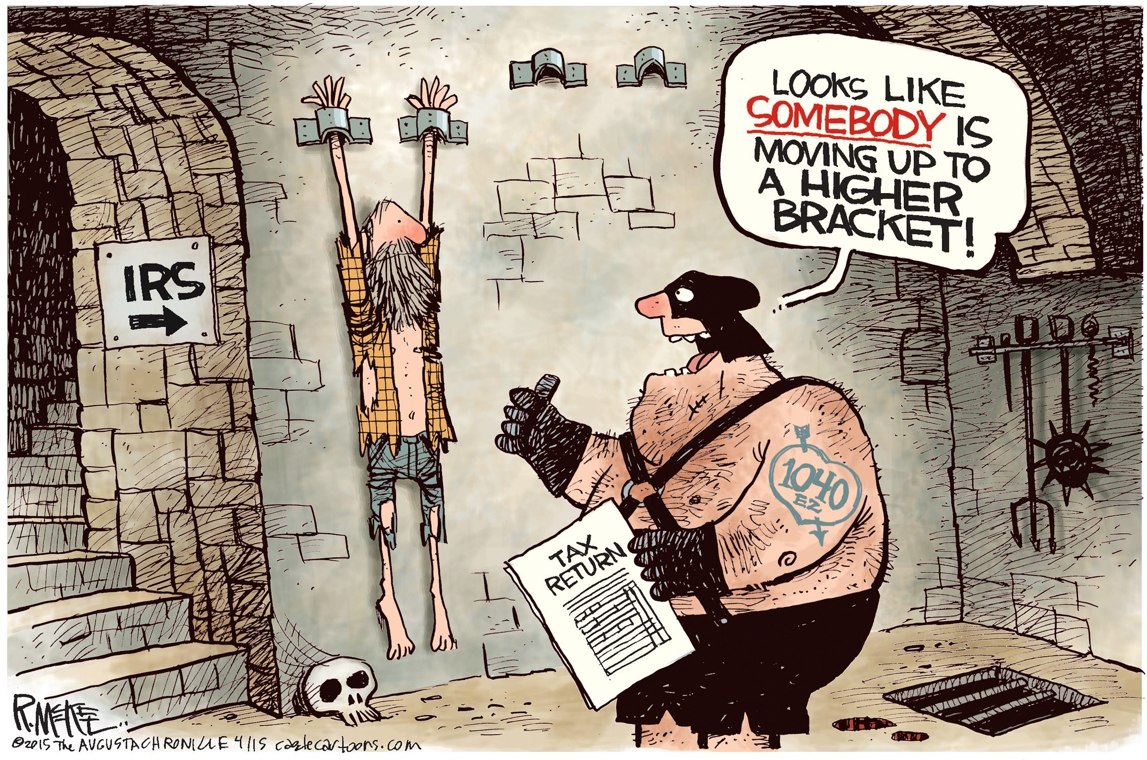 Editorial Cartoon: IRS in Chains