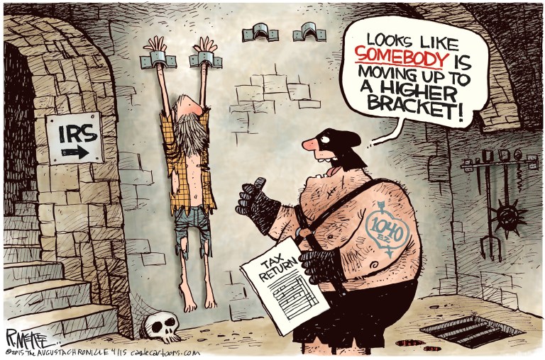 Editorial Cartoon: IRS in Chains
