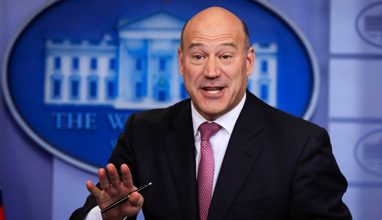 In this photo from January, White House chief economic adviser Gary Cohn speaks to reporters in the Brady Press Briefing Room at the White House in Washington, D.C. Cohn is leaving the White House after breaking with President Trump on trade policy. Cohn, the director of the National Economic Council, has been the leading internal opponent to Trump's planned tariffs on imports of steel and aluminum. (AP Photo/Manuel Balce Ceneta, File)
