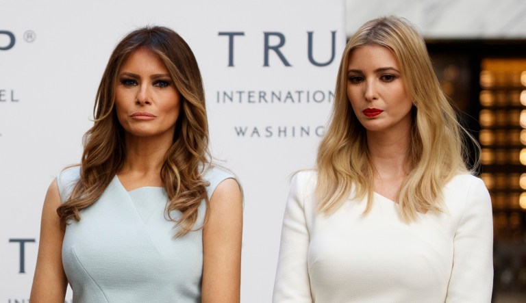 First lady Melania Trump and President Trump's daughter, Ivanka, both landed on The Hill's 