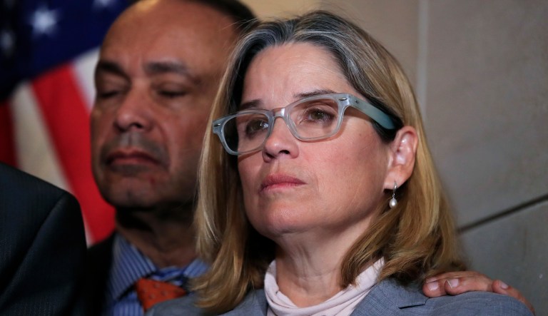 San Juan, Puerto Rico Mayor Carmen Yulin Cruz, and Committee on Homeland Security ranking member Rep. Luis Gutiérrez, D-Ill., attended a news conference with House Democrats on Capitol Hill in Washington Wednesday. (AP Photo/Manuel Balce Ceneta)