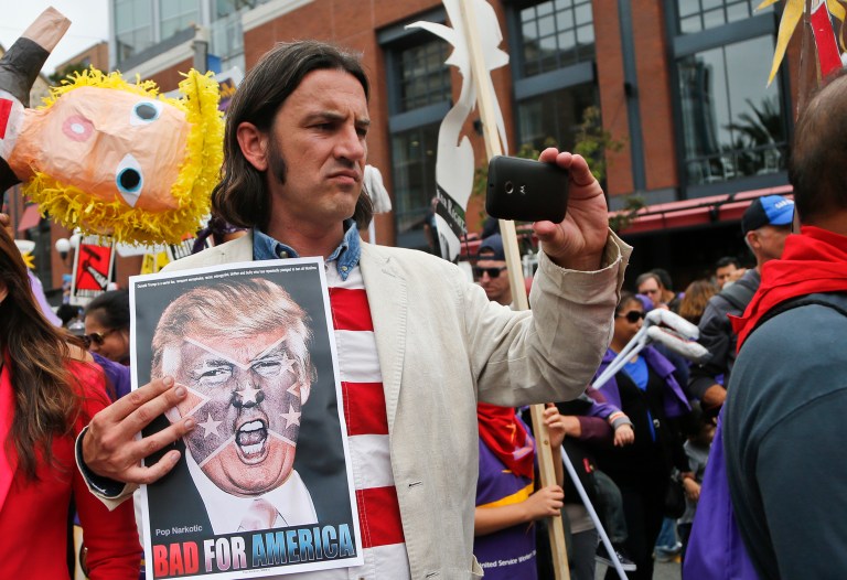 A new group working to secure a spot on the ballot this fall for an alternative to Donald Trump, as well as Hillary Clinton. (AP Photo/Lenny Ignelzi)